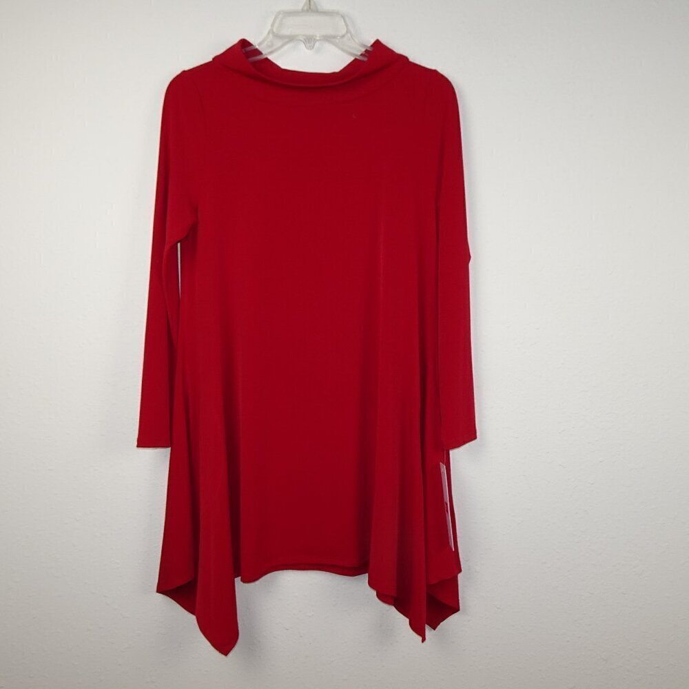 IC Collection Long Sleeve Top Women’s Size XS Red Knit Made in USA